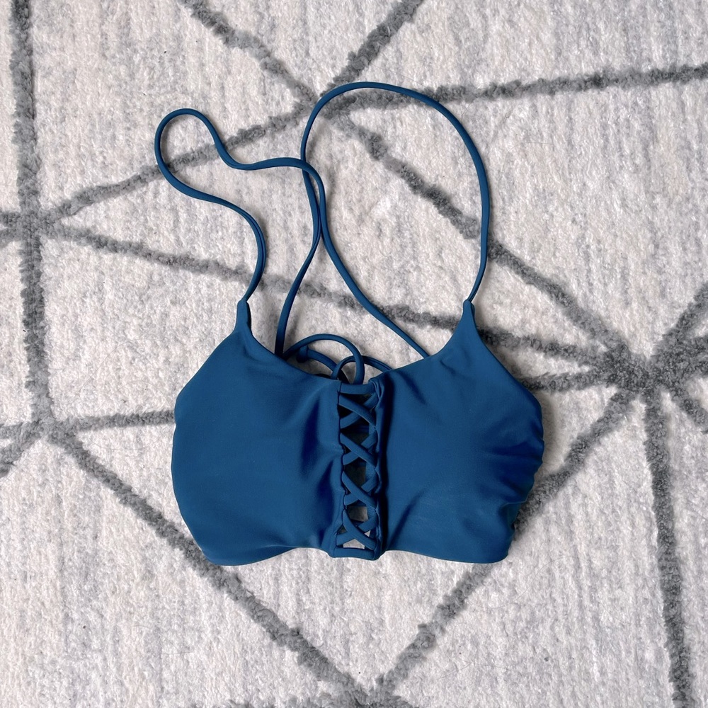 Express Teal Strap Bikini Top